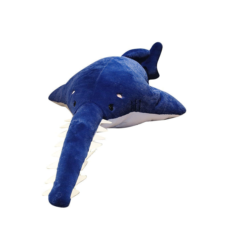 Cute Lifelike Sawtooth Shark Giant Size Plush Stuffed Pillow Doll