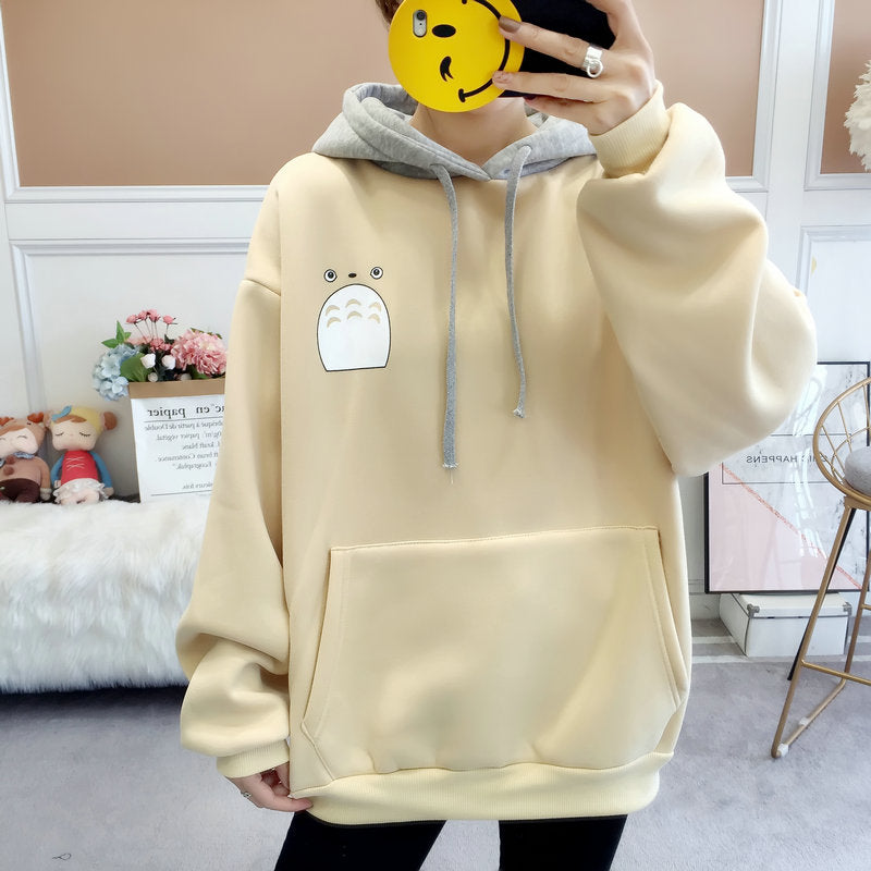 Anime My Neighbor Totoro Printed Long Sleeve Hoodie Sweatshirt