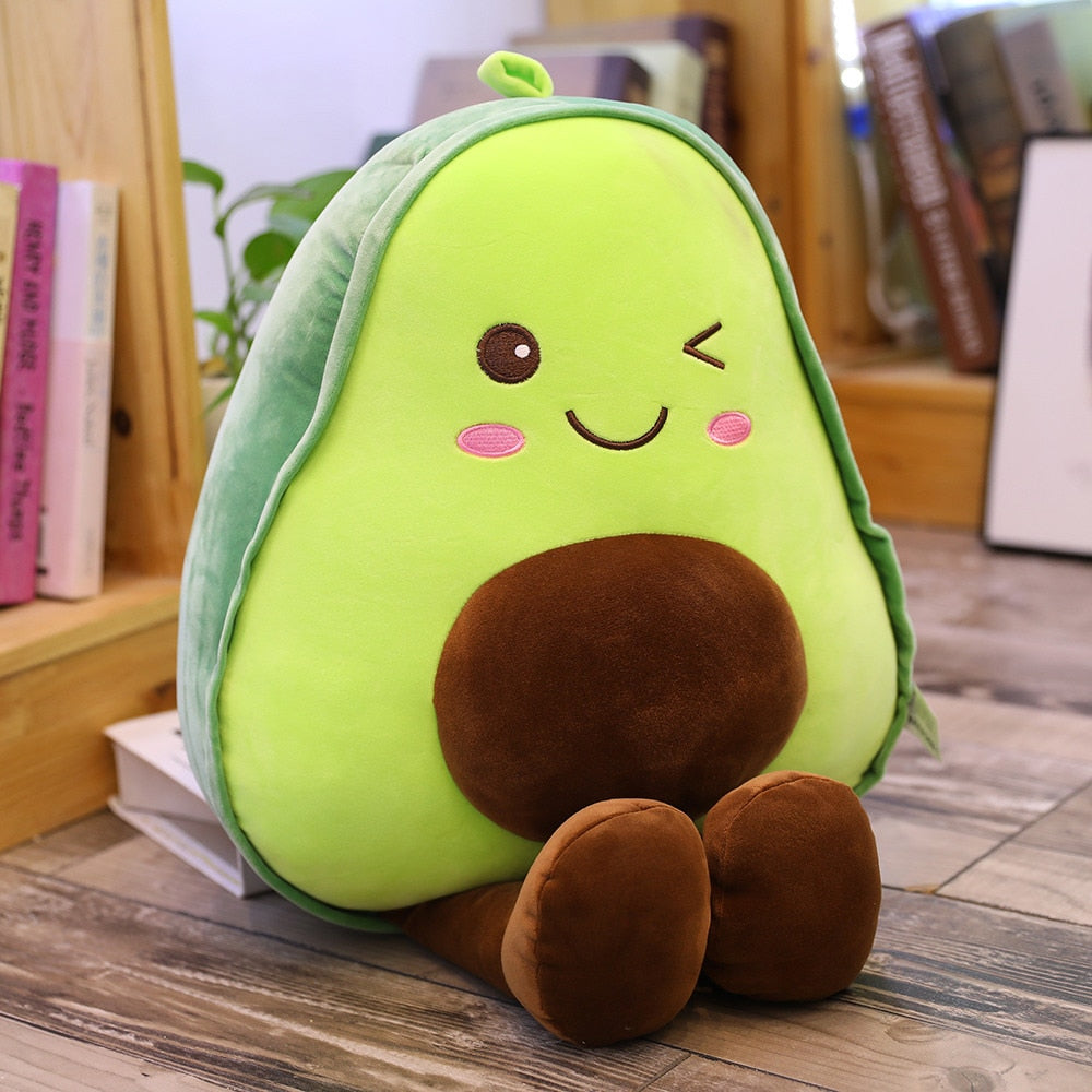 Happy Avocado Soft Plush Stuffed Pillow Doll Toy