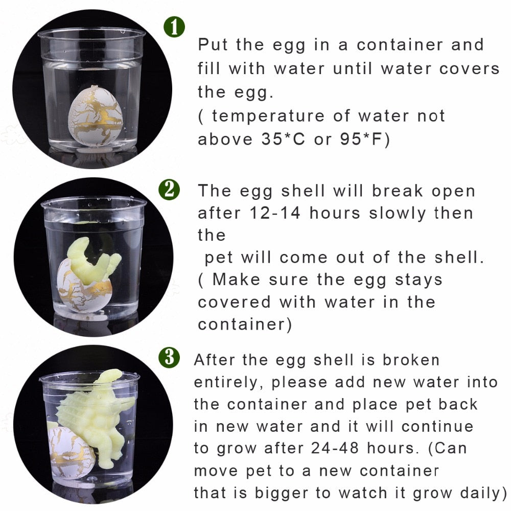 60 Pcs Magic Hatching Growing Dinosaur Eggs Educational Toys