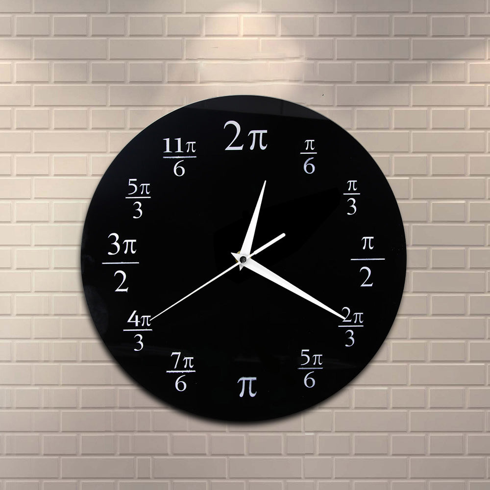 Pi Mathematical 3.14 Acrylic Black Wall Clock