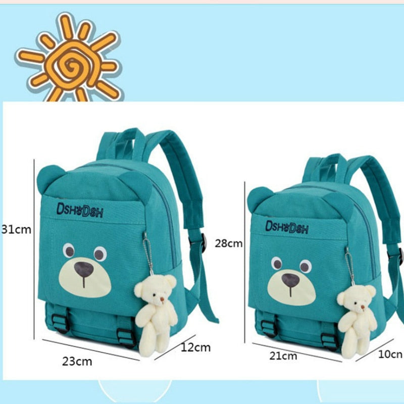 Cute Bear Face with Ears Children School Book Bag School Bag