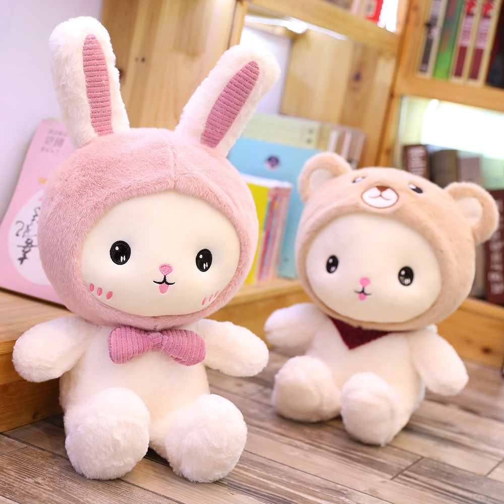 Little Bear in Cuddly Suit Plush Stuffed Doll Toy Gift for Girls