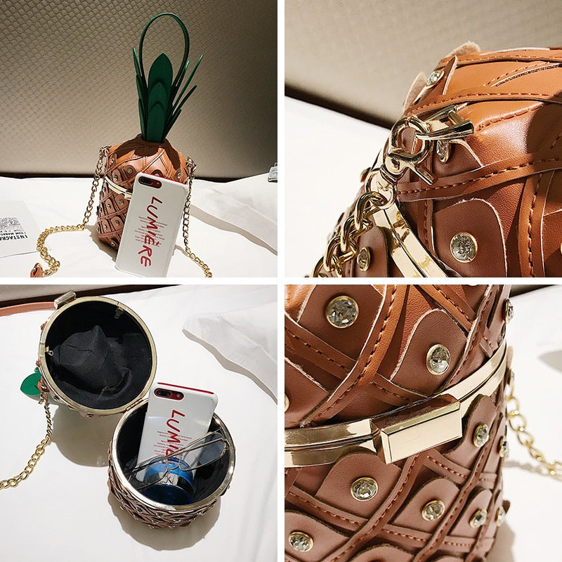 Pineapple Leather Purse Handbags Shoulder Bag