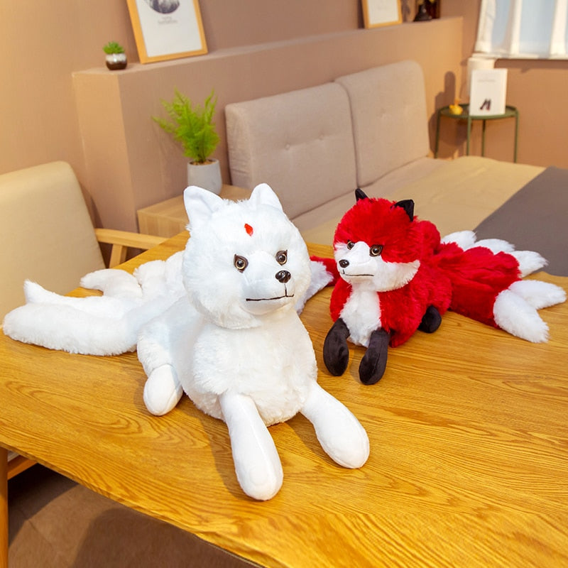 Super Cute Kyuubi Kitsune Nine Tails Fox Soft Plush Stuffed Toy Doll