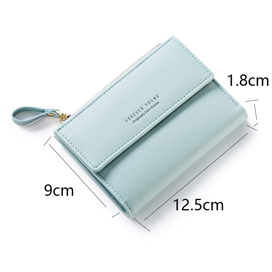 Mini Short Letter Print Wallet Fold Coin Purse Wallet