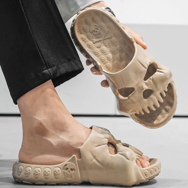 Hollow Skull Design Outdoor Slipper Non-slip Sandal Shoes
