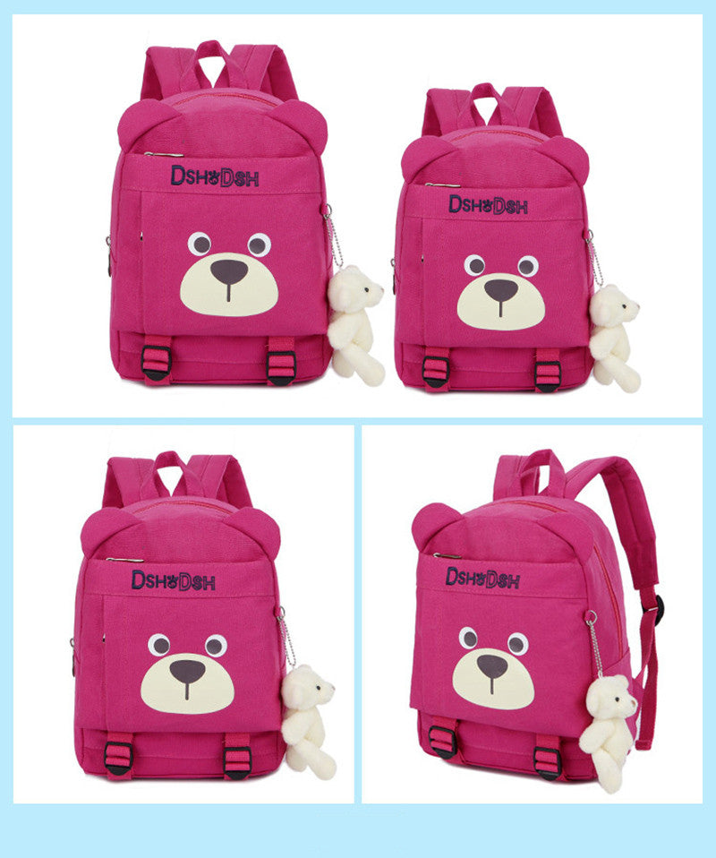 Cute Bear Face with Ears Children School Book Bag School Bag