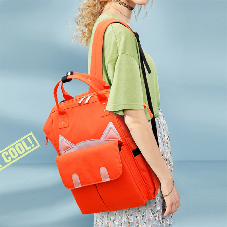 Cute Cat Ears Large Capacity Anti Theft Oxford Backpack