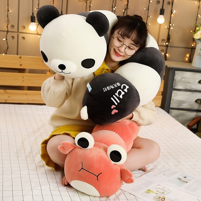 Colorful Animal Transsform Caterpillar Plush Stuffed Pillow Cushion Doll