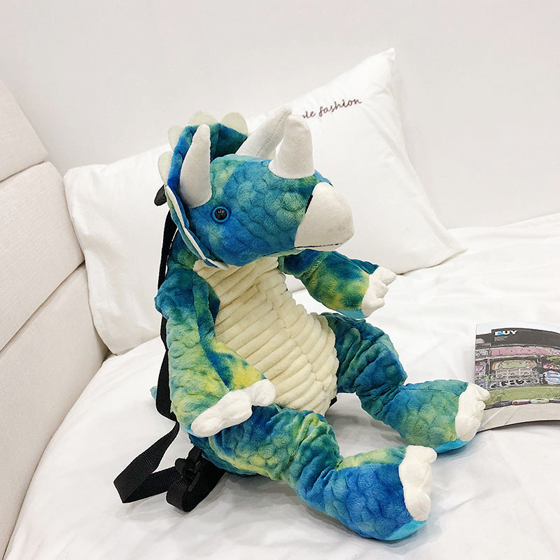 Cartoon 3D Dinosaurs Plush Backpack Bag for Children Kids Gifts