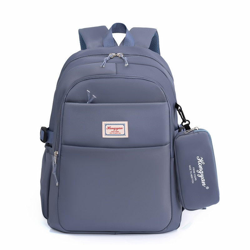 Multilayer Minimal Waterproof Nylon Students School Bag Backpacks