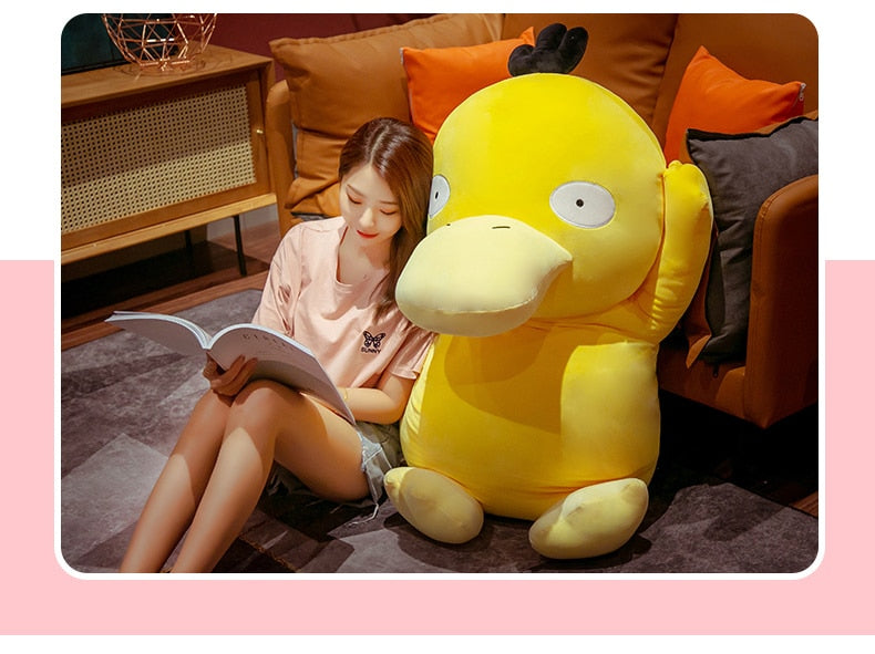 Cute Dizzy Psyduck Yellow Duck Pokemon Plush Stuffed Soll Gift