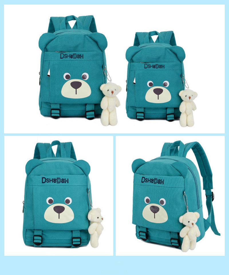 Cute Bear Face with Ears Children School Book Bag School Bag