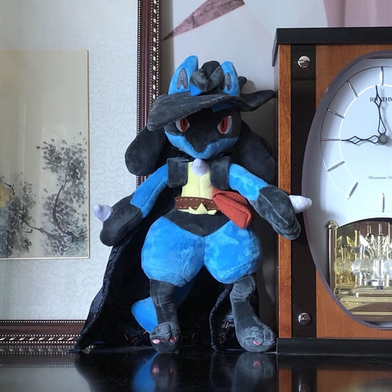 Anime Lucario cos Riolu Pokemon Plush Stuffed Doll Toy