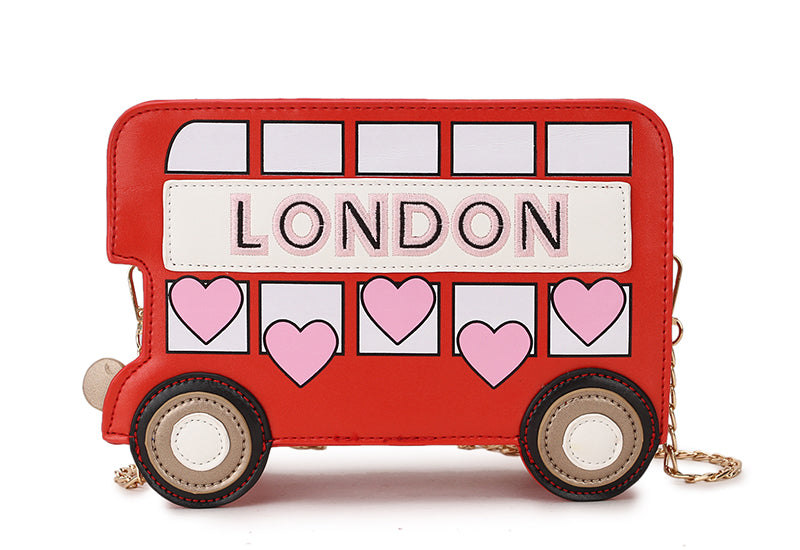 Cute Sightseeing London Bus Mini Purse Shoulder Bag Handbag