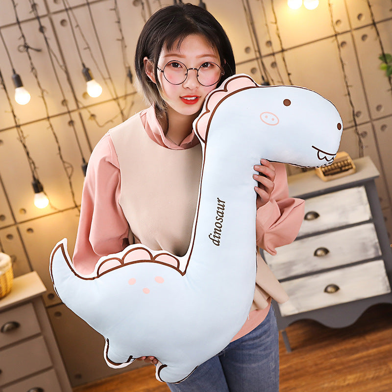 Cute Doodle Dinosaur Dragon Rex Soft Plush Stuffed Doll Pillow