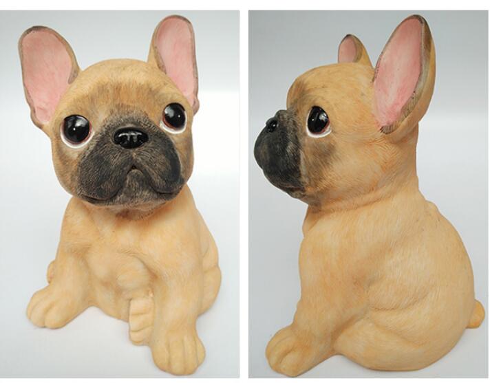 Cute French Bulldog Resin Sculpture Statue Home Decoration