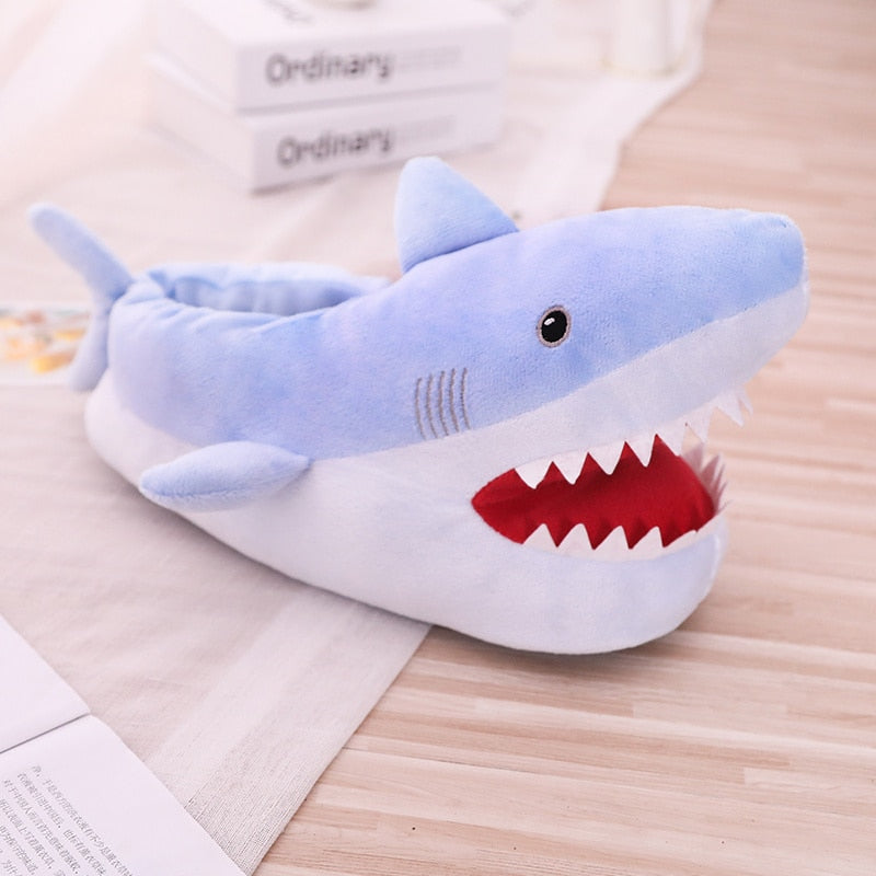 Lovely Shark Warm Plush Indoor Shoes Shark Lover Gift