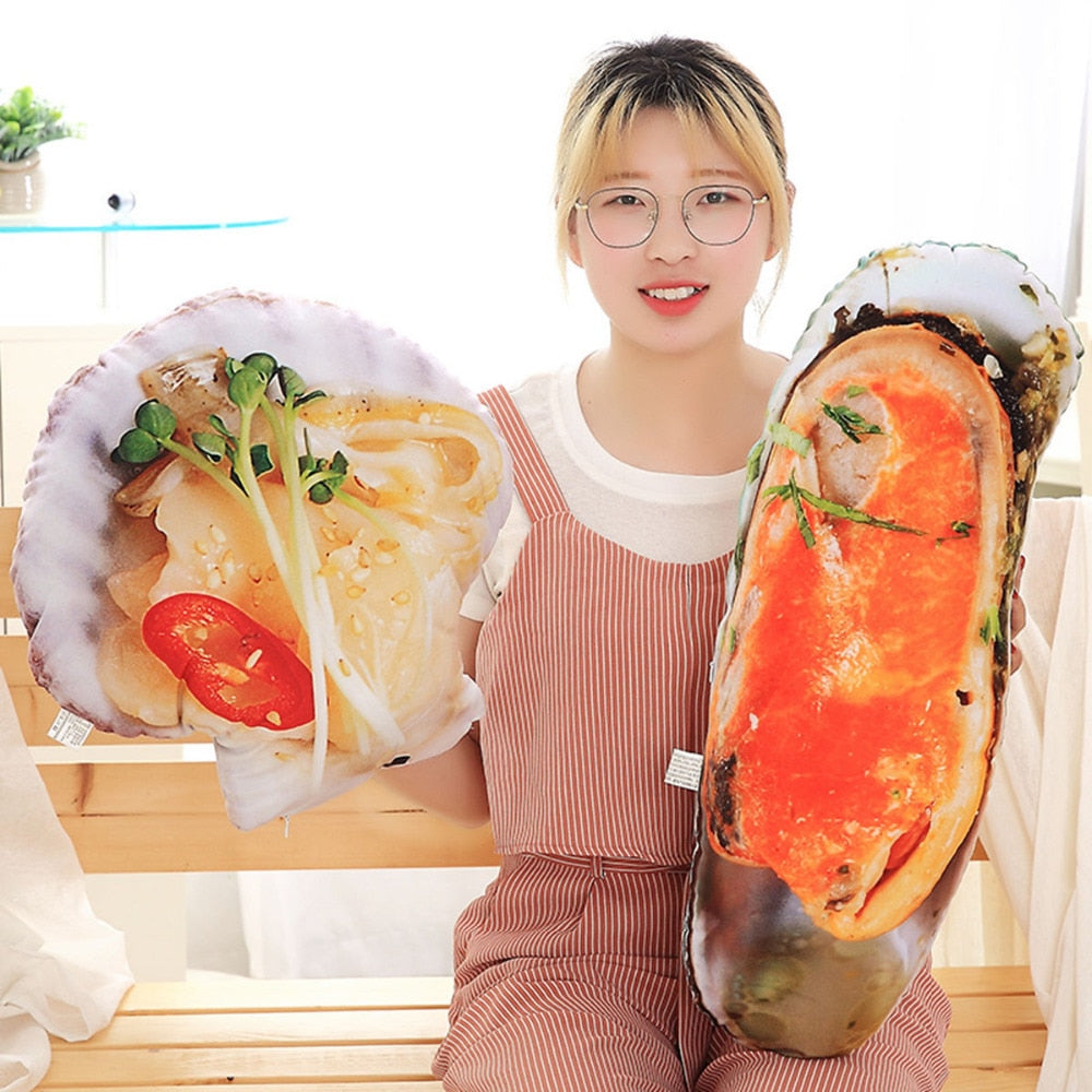 Likelike BBQ Barbecue Vegetables Seafood Plush Pillow Doll