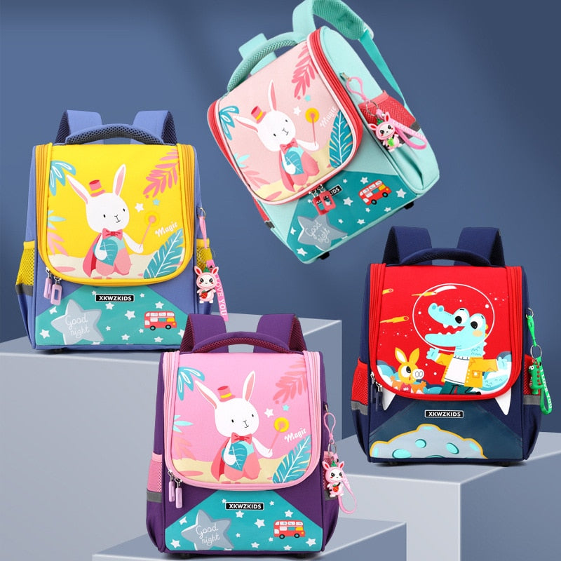 Cute Cartoon Dinosaur Rabbit Kindergarten Kids Backpacks School Bag