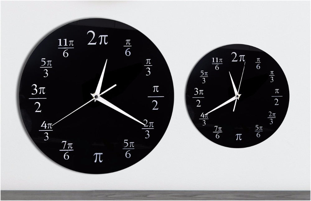 Pi Mathematical 3.14 Acrylic Black Wall Clock