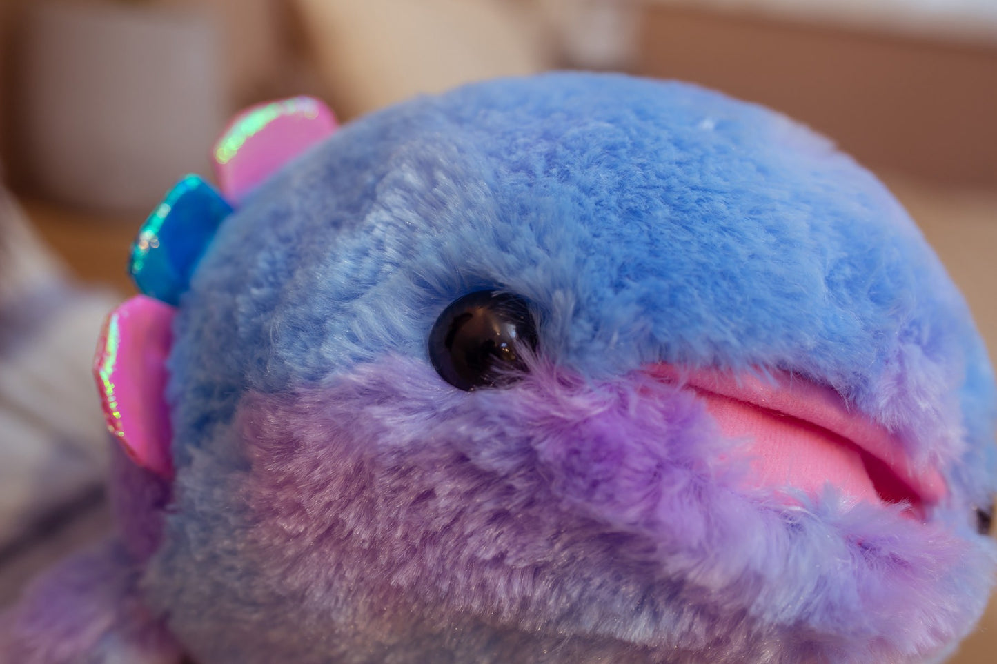 Rainbow Colour Axolotl Fish Cynops Dinosaur Stuffed Plushie Doll