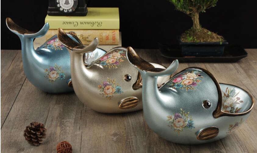 Whale Mouth Open Resin Sculpture statue Home Decoration