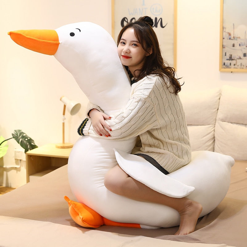 Cute Big Happy Goose Soft Plush Stuffed Pillow Doll Gifts