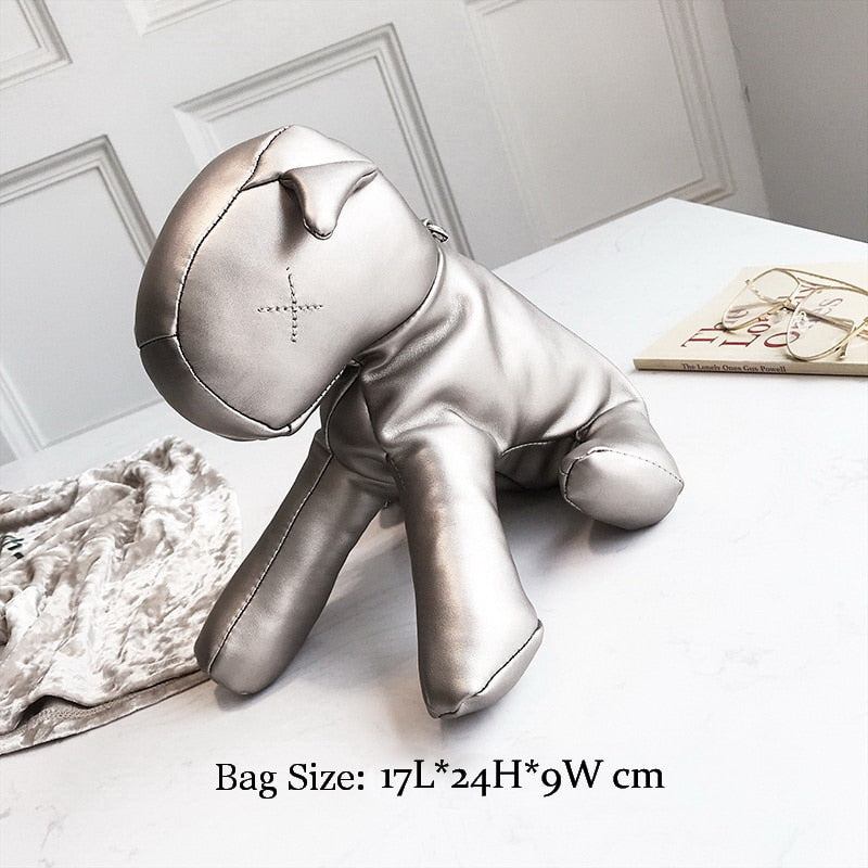 Puppy Shape Leather Purse Shoulder Bag