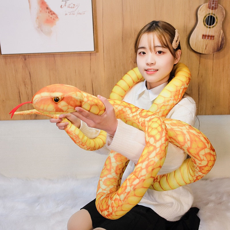 Lifelike Python Snake Giant Long Stuffed Plushie Doll Toy Gift