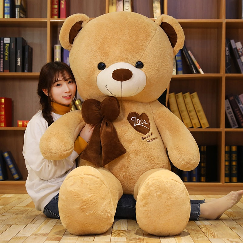 Lovely Giant Teddy Bear With Bow Tie Plush Toys Doll Birthday Gift