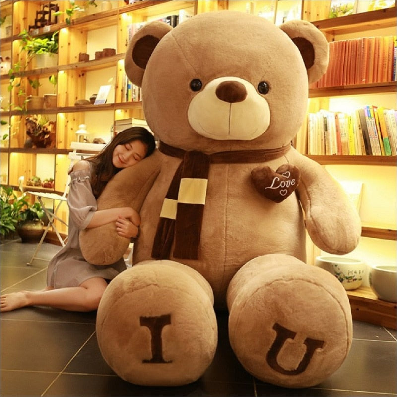 Lovely I Love You Teedy Bear Large Size Plush Stuffed Doll Girl Birthday Gift