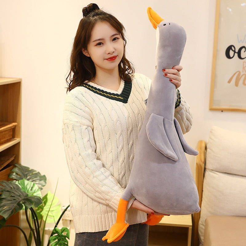 Cute Big Happy Goose Soft Plush Stuffed Pillow Doll Gifts