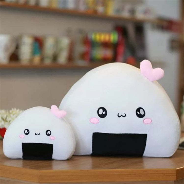 Cute Gnigiri Japanese Sushi Rice Ball Stuffed Plush Pillow Doll