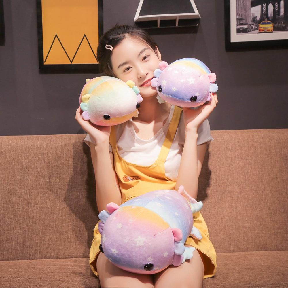 Colorful Salamander Fish Cotton Plush Stuffed Toy Doll Pillow