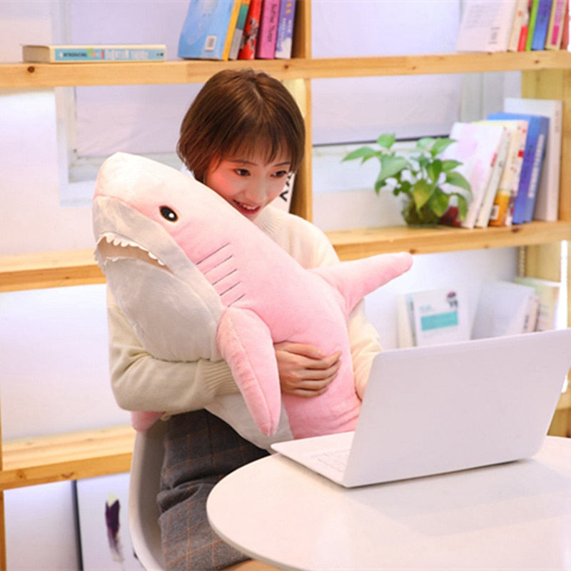 Cute Cartoon Shark Large Size Soft Plush Long Cushion Pillow Doll Gift