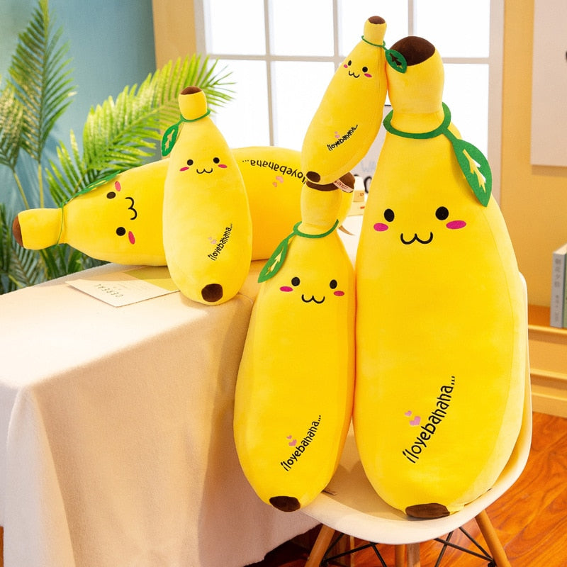 Funny Cute Banana Fruit Plush Soft Pillow Doll