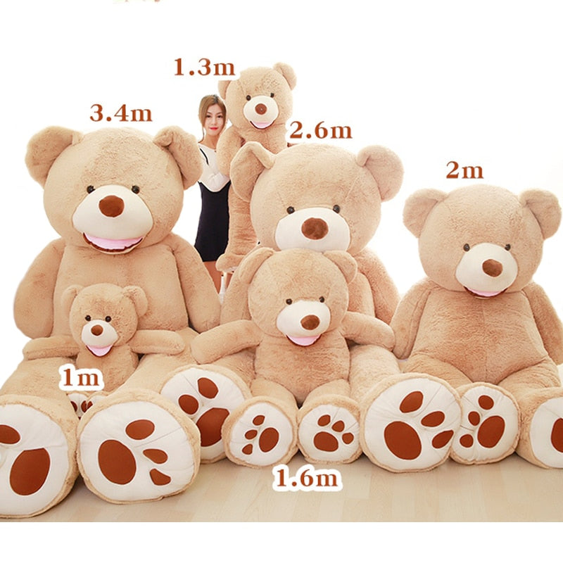 60CM to 200CM cheap giant unstuffed empty teddy bear bearskin coat