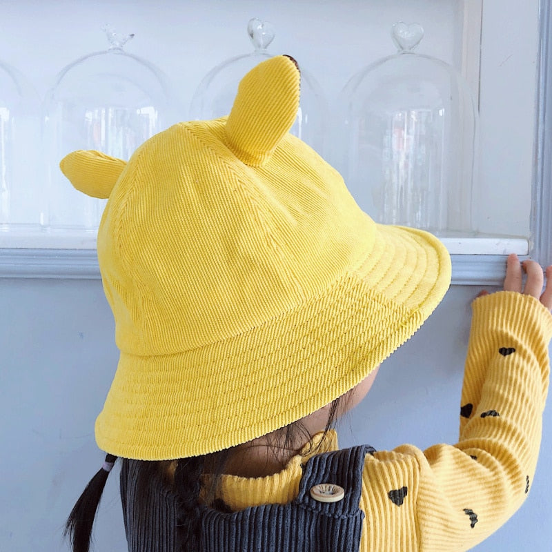 Anime Yellow Pokemon Pikachu Bucket Wide Outdoor Hat Cap