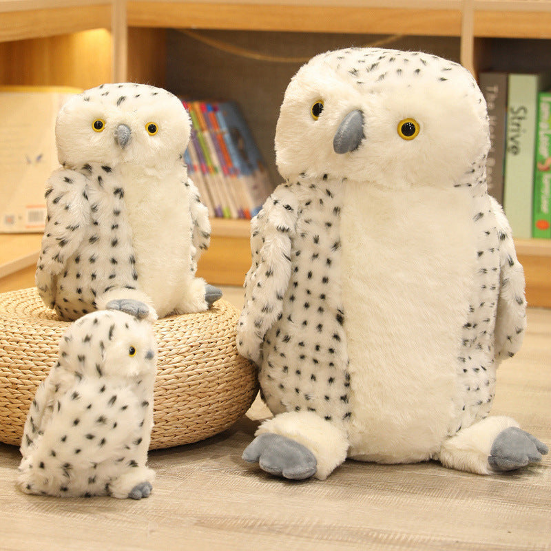 Cute White Snowy Owl Soft Plush Stuffed Pillow Doll Gift
