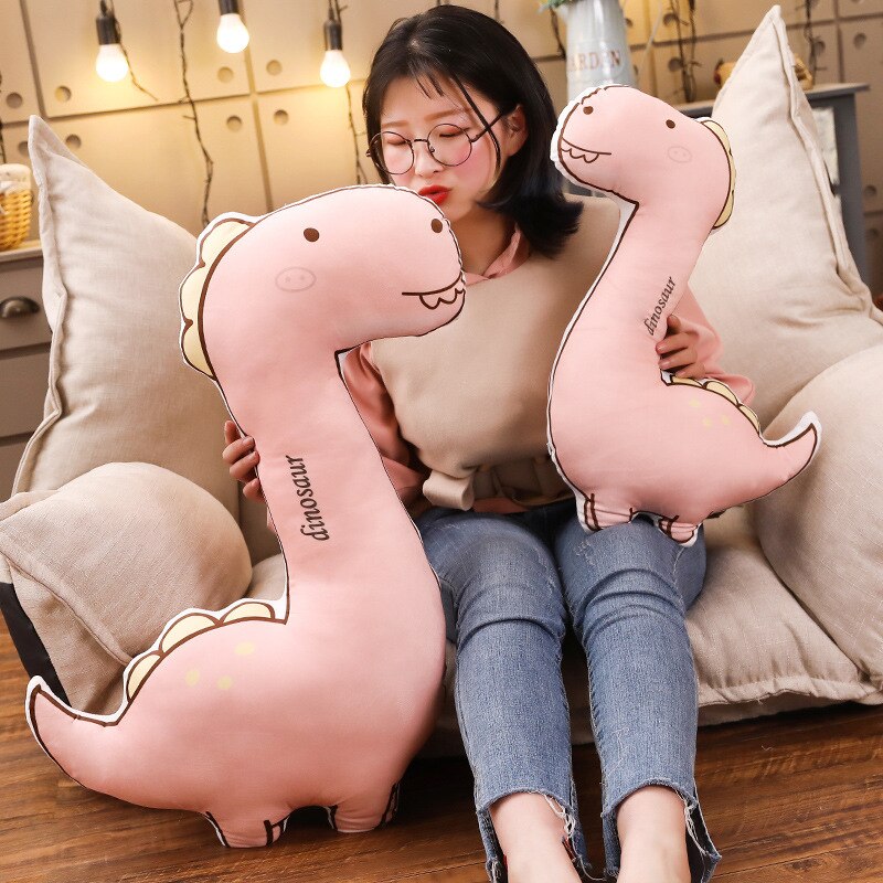 Cute Doodle Dinosaur Dragon Rex Soft Plush Stuffed Doll Pillow
