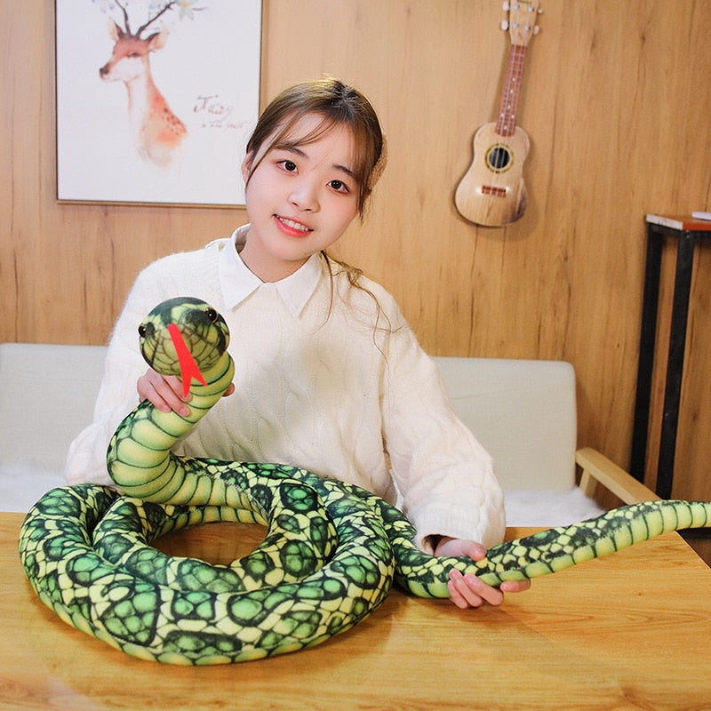 Lifelike Python Snake Giant Long Stuffed Plushie Doll Toy Gift