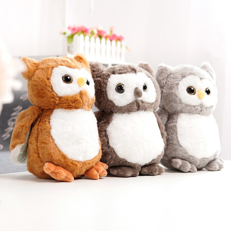Cute Lifelike Owl Bird Soft Stuffed Plush Toy Doll