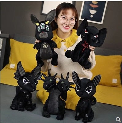 Cute Black Magic Pentacle Cthulu Baphomet Plush Stuffed Doll GIft