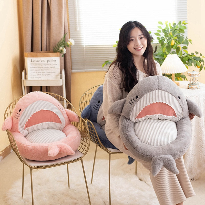 Cute Cartoon Shark Soft Cushion Sofa Seat Sofa Stuffed Plush Doll