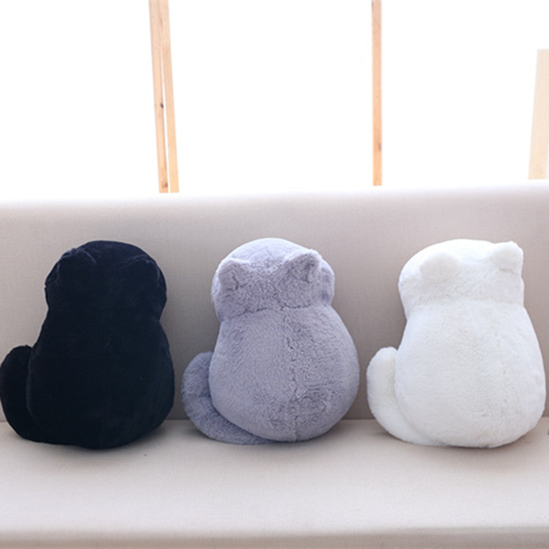 Cute Shadow Fluffy Cat Plush Stuffed Dolls Gift Doll Pillow