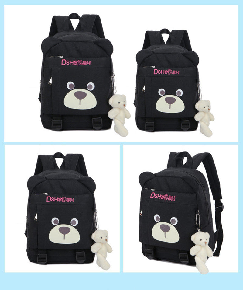 Cute Bear Face with Ears Children School Book Bag School Bag