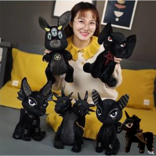 Cute Black Magic Pentacle Cthulu Baphomet Plush Stuffed Doll GIft