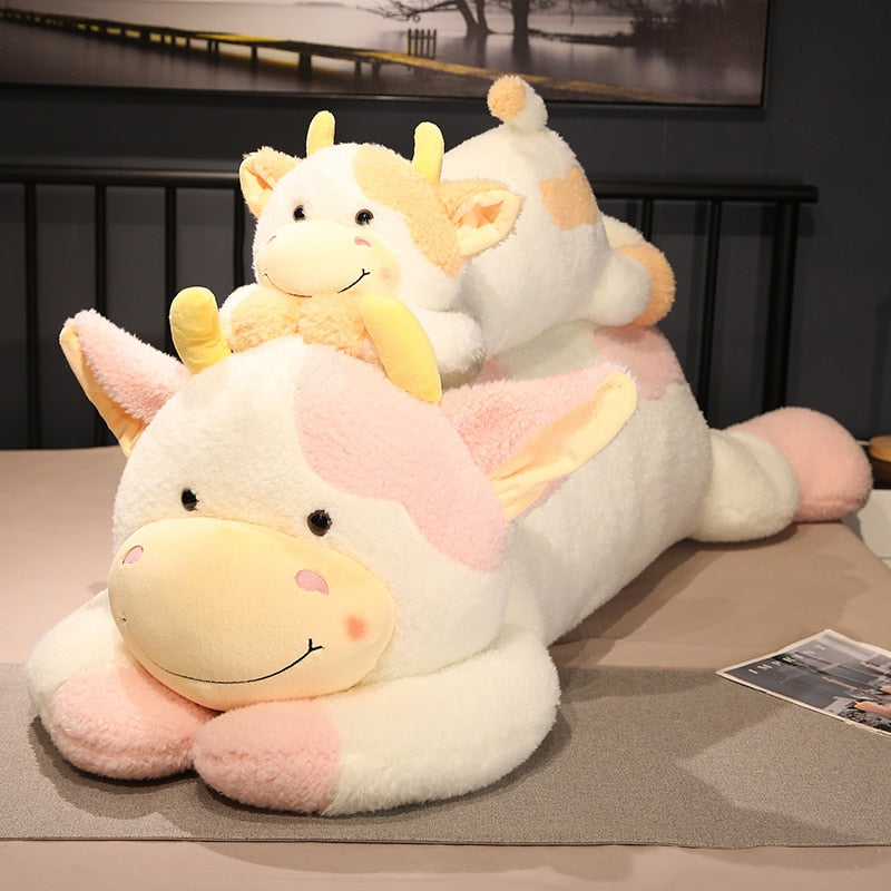 Lovely Giant Cattle Milk Cow Large Size Stuffed Plushie Doll Toy